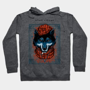 Stay loyal - wolf cartoon Hoodie